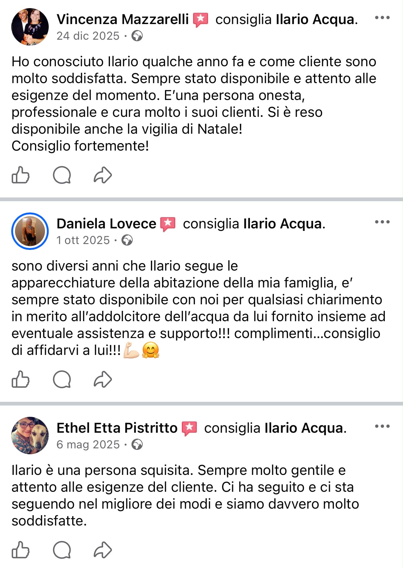 Testimonianza reale di cliente 2